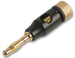 PSG03603 - 4mm Plug, Black / Gold, Black