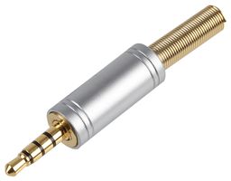 PSG03880 - Connector, 3.5mm Jack Plug, 4 Pole, Metal + Strain Relief