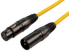 XF-XM150YW - 3 Pin XLR Male to Female Patch Lead, 1.5m Yellow