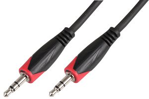 PLS000481 - 3.5mm Stereo Jack Plug to Plug Lead, 1m Black