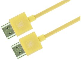 C-HM/HM/PICO/YL-6 - High Speed 4K UHD HDMI Lead with Ethernet, Ultra Slim Flexible Lead, 1.8m Yellow