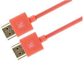 C-HM/HM/PICO/RD-3 - High Speed 4K UHD HDMI Lead with Ethernet, Ultra Slim Flexible Lead, 0.9m Red