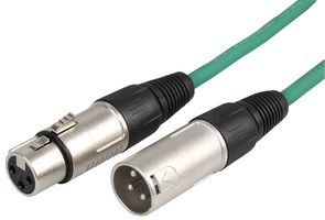 SMC3CGR - 3 Pin XLR Male to Female Microphone Lead 3m Green