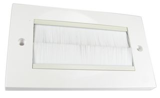 UT-744WH - 2 Gang White Brush Plate