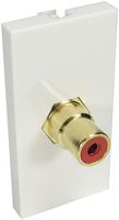 AV-MOD1RCARD - 1x Red RCA Female to Female Euro Module 50 x 25mm - Coupler