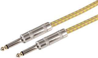 BGL-3-GYGD - 6.35mm (1/4") Male to Male Guitar Lead, 3m Grey/Gold