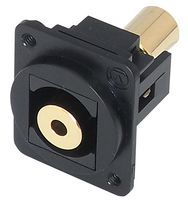 KC3.5BKDPM - 3.5mm D Plate Audio Keystone Coupler, Black