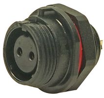 FM686832 - Circular Waterproof Socket, Female Housing, 2 Way, IP68, Panel Mount