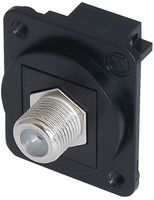 KCFDPM - Panel Mount F Connector Keystone Coupler, Black