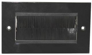 PSG3276 - 2 Gang Faceplate, Black Plate / Black Brush