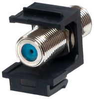 KCF3GBK - 3G F Connector Keystone Coupler, Black