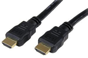 HDMM1M - High Speed 4K HDMI Lead with Ethernet, Male to Male, Gold Plated Connectors, 1m Black