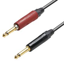 K5IPP0300SP - Neutrik 6.35mm (1/4") Instrument Lead Male to silentPLUG Male, 3m Black