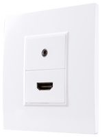 F267FG - 1 Gang 3.5mm Audio & HDMI 2.0 Multimedia Wallplate