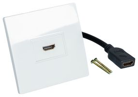 1 Gang HDMI 2.0 Multimedia Wallplate with Flylead