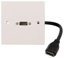 PSG3537 - 1 Gang Multimedia Wall Plate, HDMI 2.1