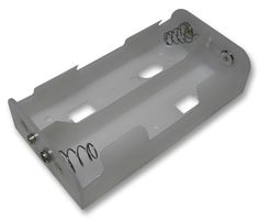 F005B - 4x D Battery Holder White 5 Pack Coil Spring Contact - Long/Side-by-Side