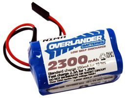 2381 - Premium Sport NiMH Battery Pack LSD AA 2300mah 4.8V Receiver Square