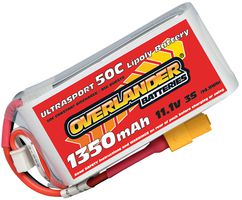 3104 - 1350mAh 11.1V 50C Ultrasport LiPo RC Battery with XT60 Connector