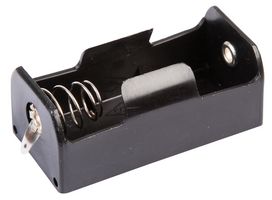 MP000305 - 1x C Battery Holder Black Coil Spring Contact, Solder Tag