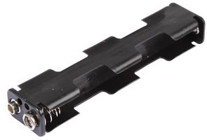 PP002046 - 4x AA Battery Holder Coil Spring Contact, Long Snap Fit