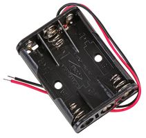 MP000348 - 3x AAA Battery Holder Coil Spring Contact, Flat Wired Leads 150mm