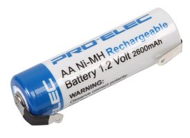 PEL01421 - Industrial NiMH Rechargeable AA Battery, 2600mAh Tagged