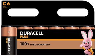 DURACELL PLUS POWER C 6PK - Plus Power C Alkaline Batteries, 6 Pack