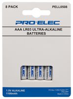 PELL0508 - AAA Ultra Alkaline Batteries, 8 Pack