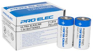 PELL0509 - C Ultra Alkaline Batteries, 6 Pack