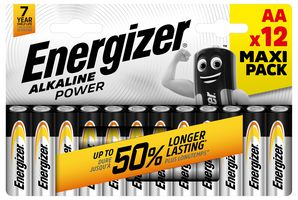 E302274500 - AA Alkaline Power Batteries, 12 Maxi Pack
