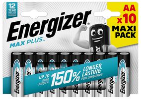 E301324400 - AA Alkaline Max Plus Batteries, 10 Maxi Pack