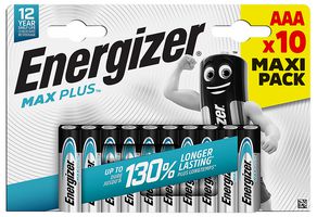 E301322700 - AAA Alkaline Max Plus Batteries, 10 Maxi Pack
