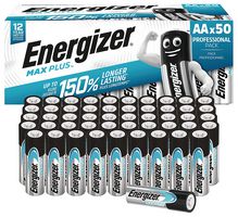 E303865500 - AA Alkaline Max Plus Batteries, 50 Pack