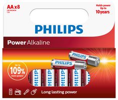 LR6P8BP/10 - Power Alkaline AA Batteries, 8 Pack