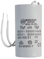 4.16.10.99.06 - Motor Run Film Capacitor, 16 µF, 4.16.10 Series, 450 V, Wire Leaded, ± 5%