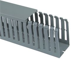GFG-DIN-A7/5 75X50 - Slotted Trunking, 75mm x 50mm x 2m (HxWxL), Grey, 4 Pack
