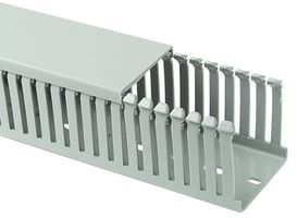 GF-A6/4 60 X60 - Slotted Trunking, 60mm x 60mm x 2m (HxWxL), Grey, 4 Pack