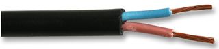6001923 - H05RR-F Type 2-Core Rubber Cable, 1mm, 100m, Black
