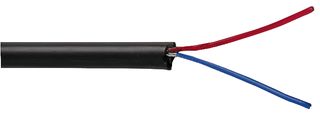 MP002312 - 7-1-2A 2-Core Unscreened Cable, 0.1mm, Black, 25m