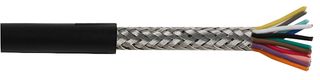 MP002407 - 16-2-12C 12 Core Screened Cable, 0.2mm, Black, 25m
