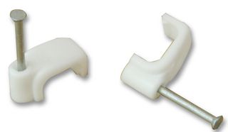 ZZV42407 - Flat Twin & Earth Cable Clips 4mm White 100 Pack