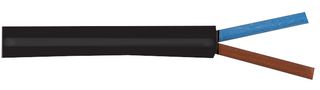 PELB0738 - 3182Y 2 Core Mains Cable, 1.50mm, 16A,  Black, 5m