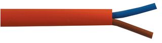 PELB1059 - 3182Y 2 Core Mains Cable, 0.75mm, 6A, Orange, 100m