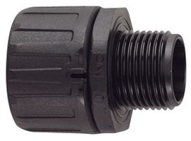 HG21-S-M20 - HelaGuard Straight Black Conduit Fitting M20