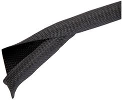 BSCW010BLK2M - Self-Closing Polyester Braided Wrap, Internal Dia. 10mm, Black, 2m