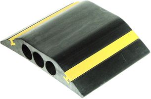 HIVIZ/3 - Industrial Hi-Vis Cable Protector, 3x 23mm Channels, Black/Yellow, 4.5m