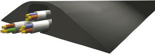 H - Industrial Cable Protector, 60mm Channel, Black, 1.5m