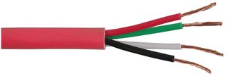 PP01475 - 4-Core Unscreened Speaker Cable, 24/0.2mm, Red, 100m