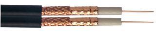 590026E-BLK-100 - WF100 2-Core Coaxial Cable, 100m, Black
